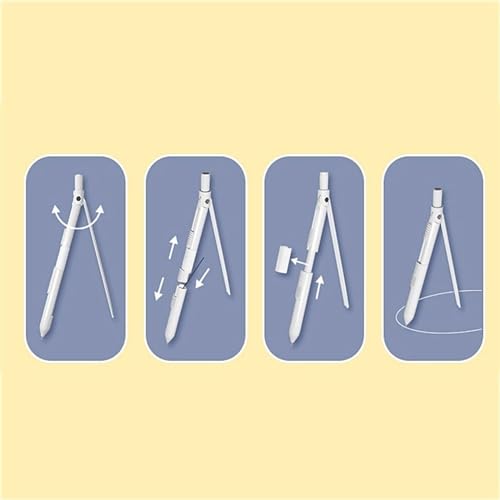 MENGKK Drafting Compasses Pencil Compasses Geometry Maths Drawing Stationery School Mathematics Compasses Mechanical Pencil