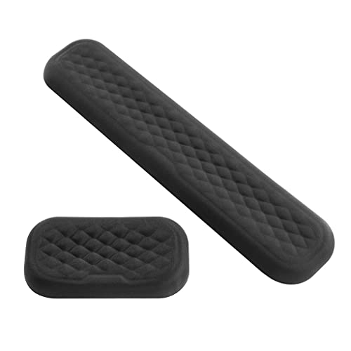 RYLMSM and Keyboard Wrist Rest Pad Padded Memory Foam Hand Support for Computer, Laptop, Office