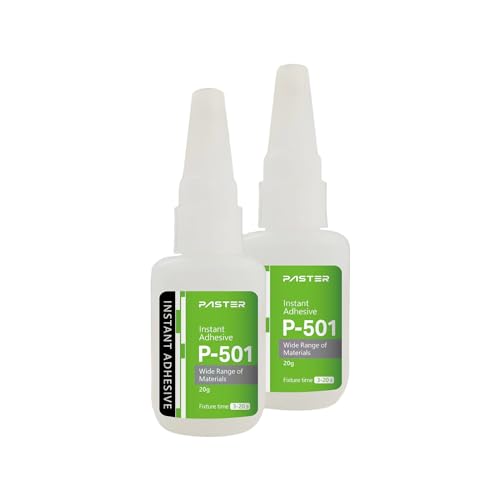 50pcs P-501 Instant Adhesive Glue for Channel Letter Sign, 20g Quick Dry Needle Nozzle Glue Bulk for Installation of Metal, Plastic, for Bonding Wood, Paper, Leather & Fabric.