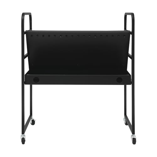 16-Bay Laptop and Tablet Charging Station, Foldable Laptop Table Laptop Stand, Freestanding Rolling Cart, Open-Frame Tablet Mobile Charging Cart for Schools, Offices (16-Bay)