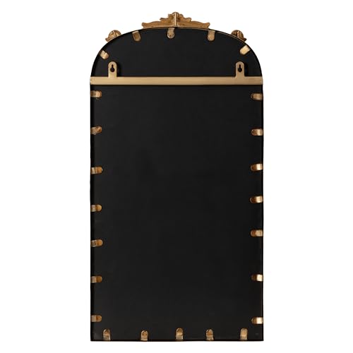Kate and Laurel Arendahl Decorative Vintage Arch Chalkboard; 13 x 25; Gold; Framed Arched Ornate Magnetic Chalkboard for Unique Display; Decoration; and Organization