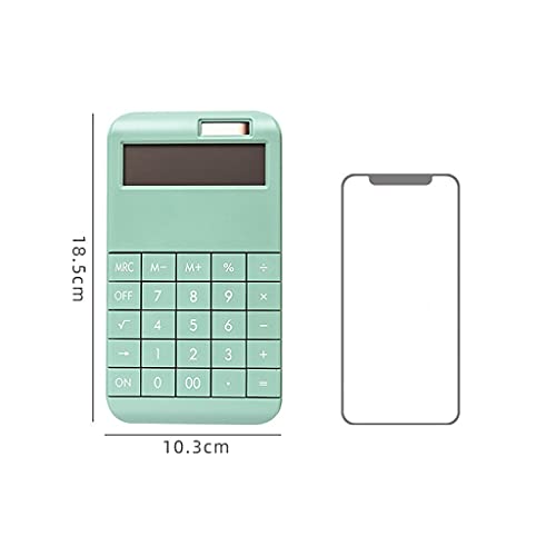 NSUQOA Digit Portable Desk Calculator Business Accounting Tool Built-in 210mAh Battery Solar School Meeting Office Supply(D)