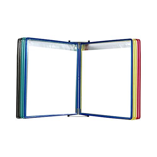 Wall Mounted File Folder Holder Hanging Organizer A4 Flip Chart Stand Display 5 Sheets(13x9x3.9IN)