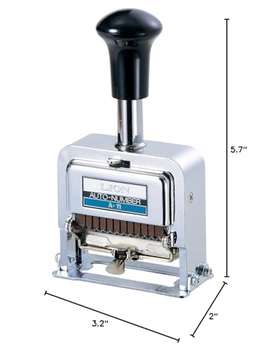Lion Pro-Line Heavy-Duty Automatic Numbering Machine 11-Wheel, Roman (A-11)