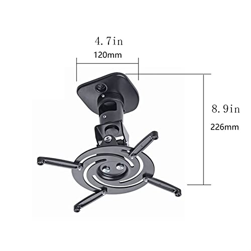Projector Bracket Projector Shelf Home Heavy-duty Wall-mounted Projector Rack Office Living Room Conference Room Universal Ceiling Projector Stand can be Adjusted Freely Pprojector Mount ( Color : Bra