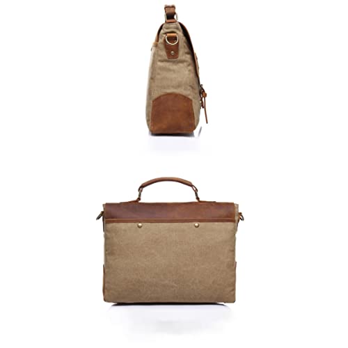 XIXIDIAN Canvas Messenger Bag for Men Travel Satchel Shoulder Bag Laptop Bag Briefcase Business (Color : C, Size : 36x10x8cm)