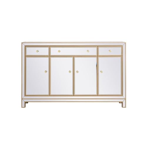 Elegant Lighting - MF72001G - 56 inch Mirrored credenza in Gold