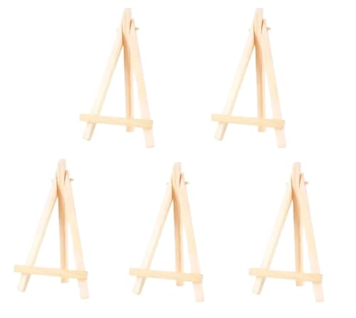 Sturdy 10/20pcs Wood Mini Easel Frame Tripod Display Meeting Wedding Table Name Card Stand Holder Painting Craft(8x15cm,10pcs)