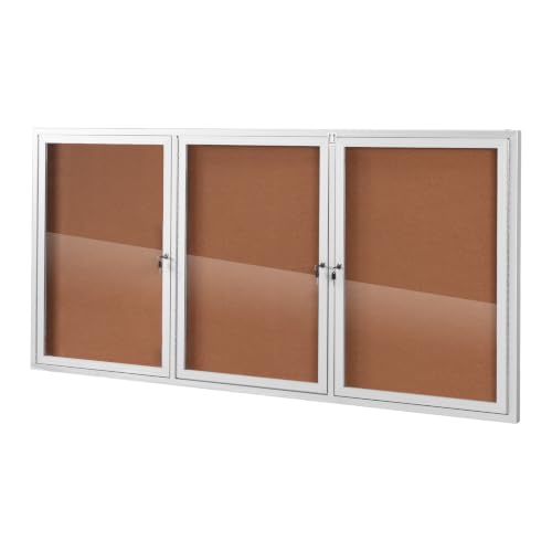 Outdoor Bulletin Board Enclosed Lockable Wall Display Case