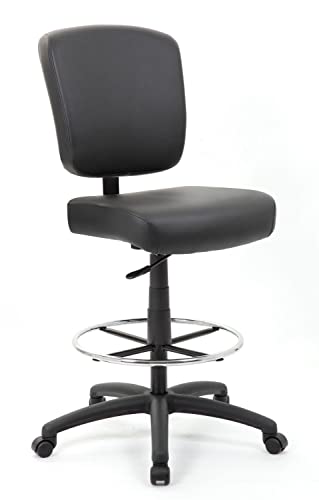 Boss Office Products Oversized Drafting Stool in Black