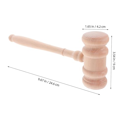 10-Inch Sturdy Wooden Judge Gavel, High-Precision Court Hammer for Legal Professionals Courtroom & Auction Scenarios Auction Hammer