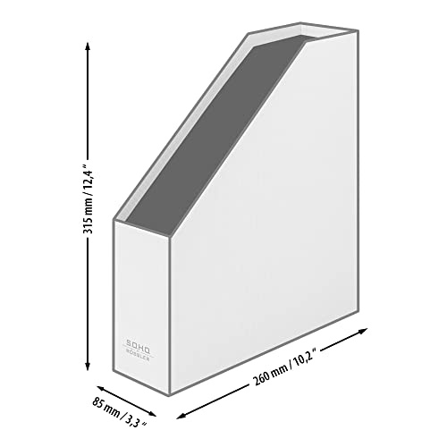 Rössler S.O.H.O A4 85mm Magazine File with Handle and Index Holder - Powder