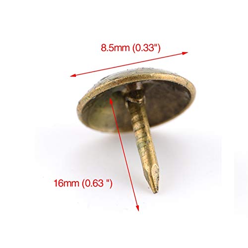 50PCS 8.5x16mm Bronze tack Jewelry Box pin 10x10mm Fastener Hardware Accessories Door Suitable for School Office ，Band Saw Blades(8x16mm)