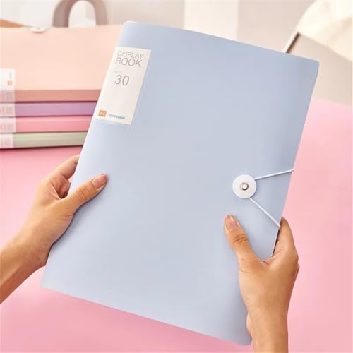 Filing Envelopes 30/60 Pages File Bag A4 Transparent Binder File Folder Storage Student Test Paper Classification Organization Office Supplies(Beige,Large)