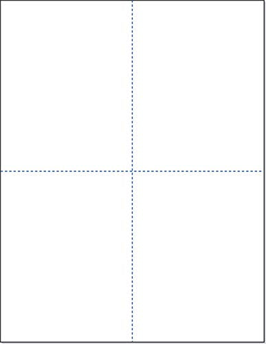 NextDayLabels Laser and Inkjet Printer Postcards, 8.5 x 11, 4 up Per Page