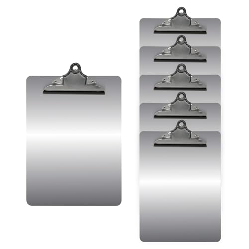 Pack of 6 Janrax A4 Aluminum Clipboard Butterfly Clip