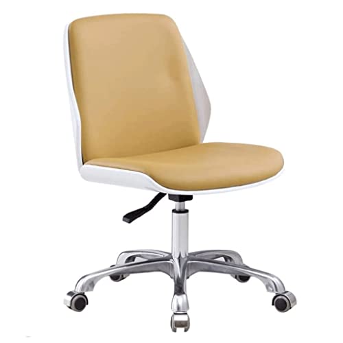 POCHY Flexible Office Chair Office Chair Adjustable Desk Chair Wood Leather Computer Chair Home Managerial Chairs Minimalist Executive Chairs Cozy