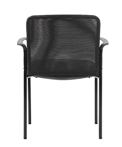 Boss Office Products Caressoft and Mesh Guest Chair in Black
