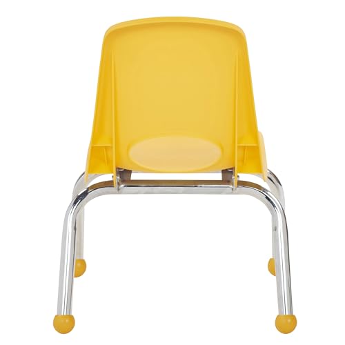 FDP 10" School Stack Chair with Ball Glides, Yellow, 11553-YE