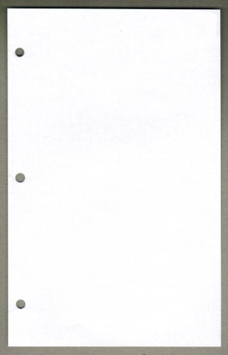 Unruled Filler Paper, 6" x 9.5", White, Reinforced, 3-Holes, 100 Sheets