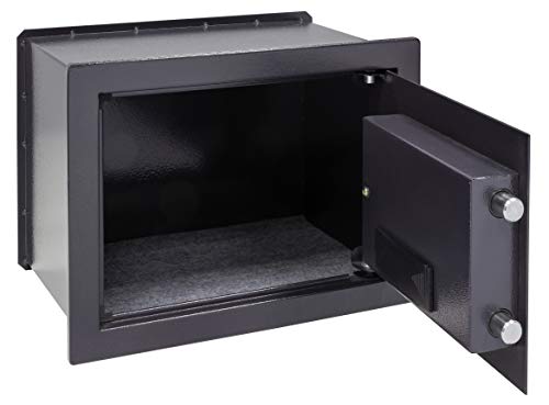 Arregui W25EB Steel Safe with Lock, Dark Grey, Wall-28x38x25cm