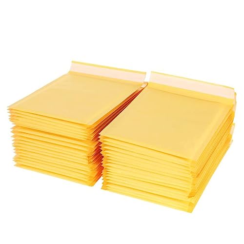 Sxzqjybb Padded envelopes,Bubble envelopes, 100pcs Kraft Paper Bubble Envelopes Bags(120x180mm)