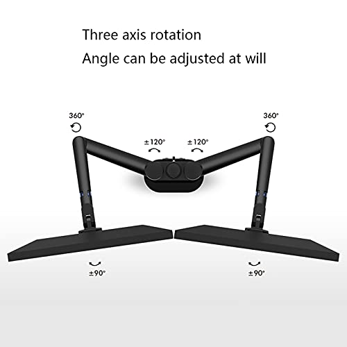 Monitor Mount Adjustable Dual Arm Desk Mounts LCD Monitor and Laptop Mount Single Desk Arm Holder for 17"-32" Screens, Extra Tray Fits 12"-17" Laptops Monitor Arm Stand (Color : Silver)