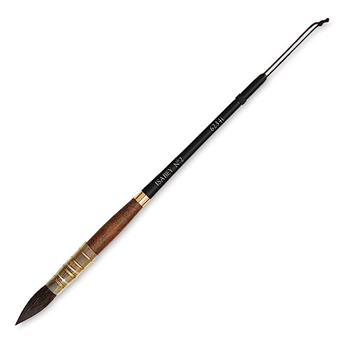 Isabey Vintage Siberian Blue Squirrel Brush, Quill Mop, 2, Natural