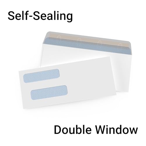 1000 VersaCheck NRP Business Self-Sealing Double Window Security Standard and Voucher Check Envelopes - Compatible with business checks made from VersaCheck, QuickBooks, Quicken, Sage, and others.