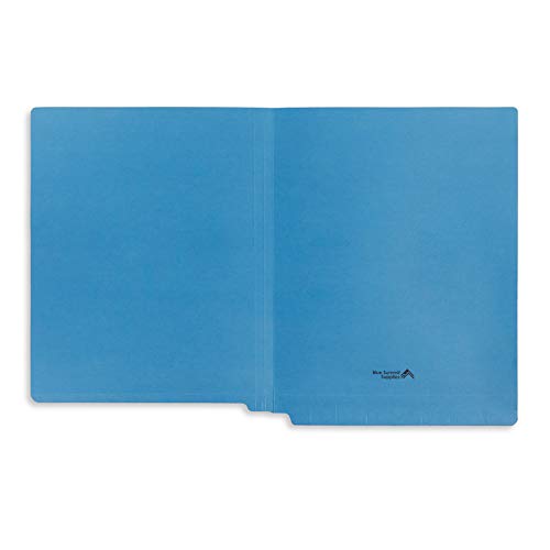 Blue Summit Supplies 100 End Tab File Folders, Letter Size, Blue