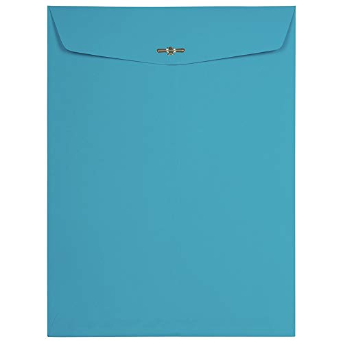 JAM PAPER 9 x 12 Colored Envelopes with Clasp Closure - Blue - Bulk 500/Pack