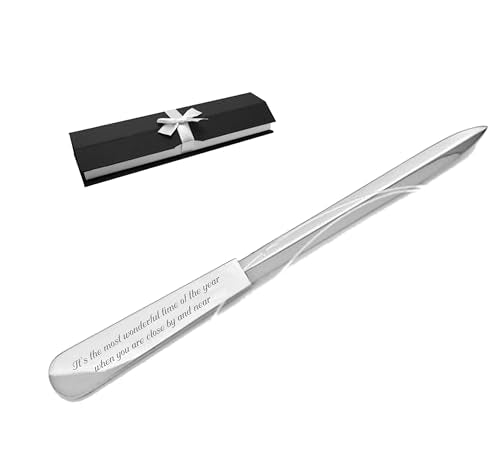 Personalized Silver Plated Letter Opener Custom Engraved Free - Personalized Desk Accessory, Custom Gift with Free Engraving- Ships from USA