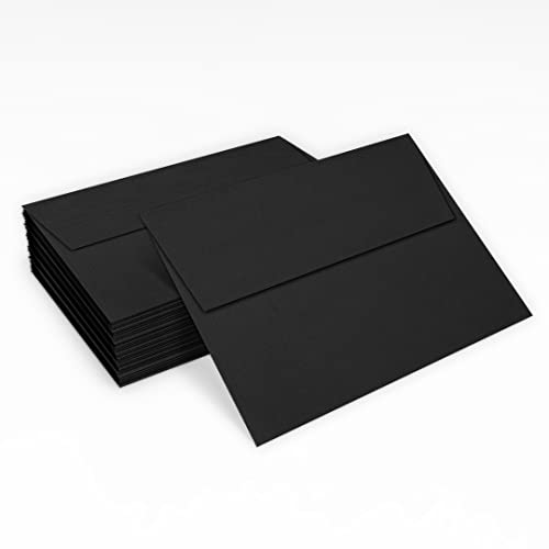 LUXPaper A7 Invitation Envelopes | Peel & Press | 5 1/4" x 7 1/4" | Black Linen | 80lb. Text | 1,000 Qty