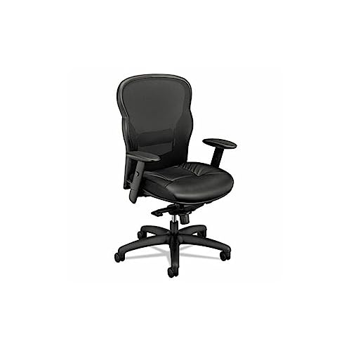 HON Basyx HVL701.SB11 SofThread Leather Seat, Black
