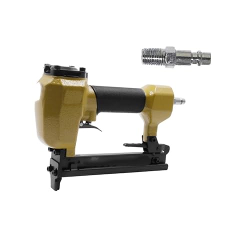 LPXDS Pneumatic Staple Gun,Oil-Free Pneumatic Staple Gun 20Ga Pneumatic Stapler 1022J 11.2mm Wire 0.6X1.2mm 10-22mm Stapler Stapler Air Nailer Sofa Air Stapler(Color:1022J GP)