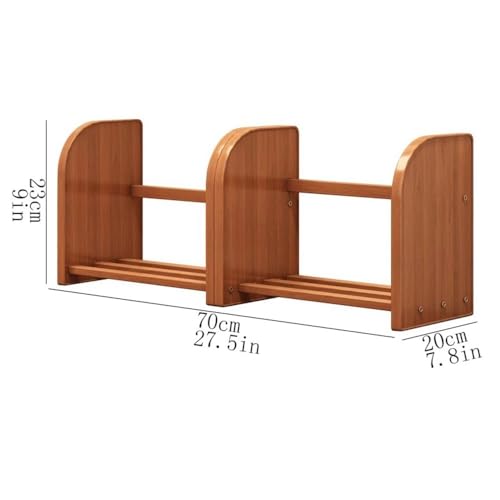 Bookshelf Stretchable Freestanding Bookshelf, Bamboo Desktop Organizer, for Office Books Supplies Accessories Storage Display Rack for Living Room Home Office