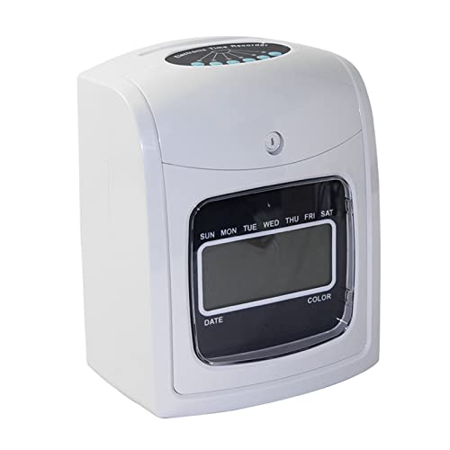 GFAZXDS Clocking in Machine, Attendance Machine K-7 Time Clocks for Employees Small Business, English Version Time Card Machine Paper Card Sign-in Clock for Employees