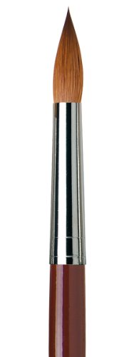 da Vinci Oil & Acrylic Series 1610 Oil Paint Brush, Round Kolinsky Red Sable, Size 24 (1610-24)