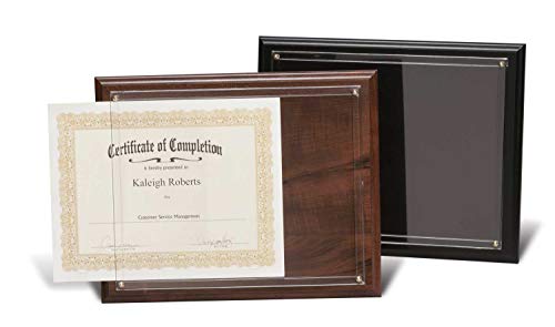 Certificate Plaque (for 8.5 x 11 certificates) Walnut Wood Finish