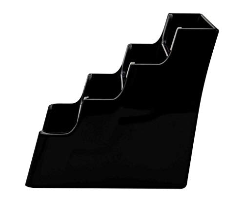 Marketing Holders 48 Pack Business Card Holder Acrylic Four Tiers Four Pockets Counter 3.5" x 2" Appointment Cards for Medical Facilities Offices Trade Shows Boutiques Salons Space Saving Black