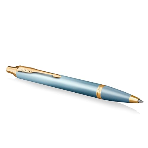 PARKER IM Writing Rituals, Ballpoint Pen, Turquoise Green Finish with Gradient, Gold Trims, Medium Point, Blue Ink, Gift Box