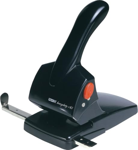 Rapid 20922601 HDC65 Heavy Duty Markings, Metal, Hole Punch, 65 Sheets, with Format Black, Guide Bar