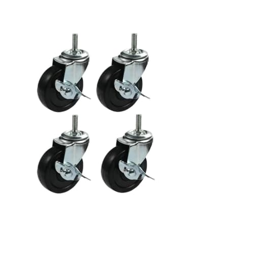 4 Pcs/Lot 3Inch Rubber Wheel Universal Silent Caster