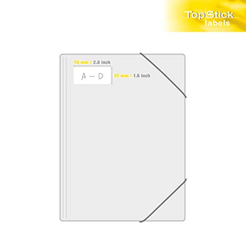 TopStick 8704 Multi-Purpose Labels, 27 Labels Per A4 Sheet, 70 x 32 mm, 27000 Labels, Self Adhesive, Small Stickers for Laser and Inkjet Printers, White