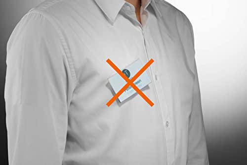 Durable Click Fold Name Badge - 54 x 90mm with Magnet - Anti-Twist - Made from Polypropylene - Pack of 25 - Transparent - Perfect for Events & Exhibitions