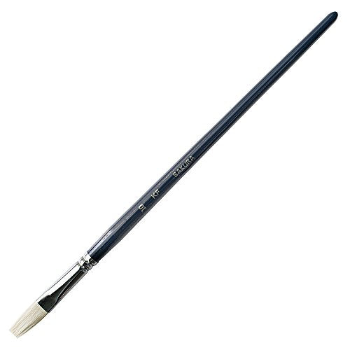 Sakura Crepas Paint Brush, Pig Bristle, Flat Type, No. 10, Wood Axis KF#10 (10), 10 Pens