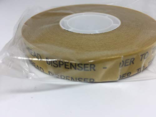 ALLTAPESDEPOT ATG Transfer Gun Double Side Refill Tapes, Reverse Wound Adhesive Transfer Tape Acid Free Gold Paper Liner ATG-7502, 1/2" X 36YD Pack of 72