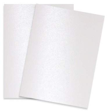 Shine PEARL White - Shimmer Metallic Card Stock Paper - 8.5 x 11-92lb Cover (249gsm) - 500 PK