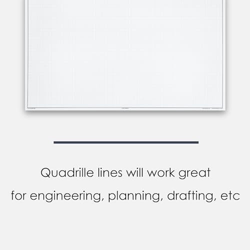 GeekNavy 11" x 17" Quadrille Graph Paper 50 Sheets Landscape - 0.25" 4x4 Square Grid, Blueprint, High Brightness, Border-Outlined, Large Drafting (3-Pack)