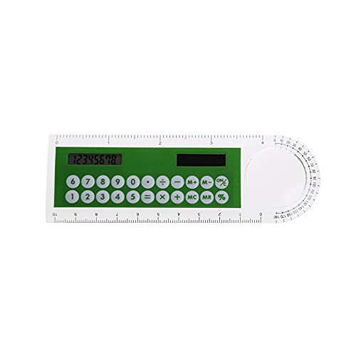 DUYHBAWRS Calculator Ruler Mini Digital Calculator 2 in 1 Kid Stationery School Office Gifts Solar Straightedge Calculator(Gray)